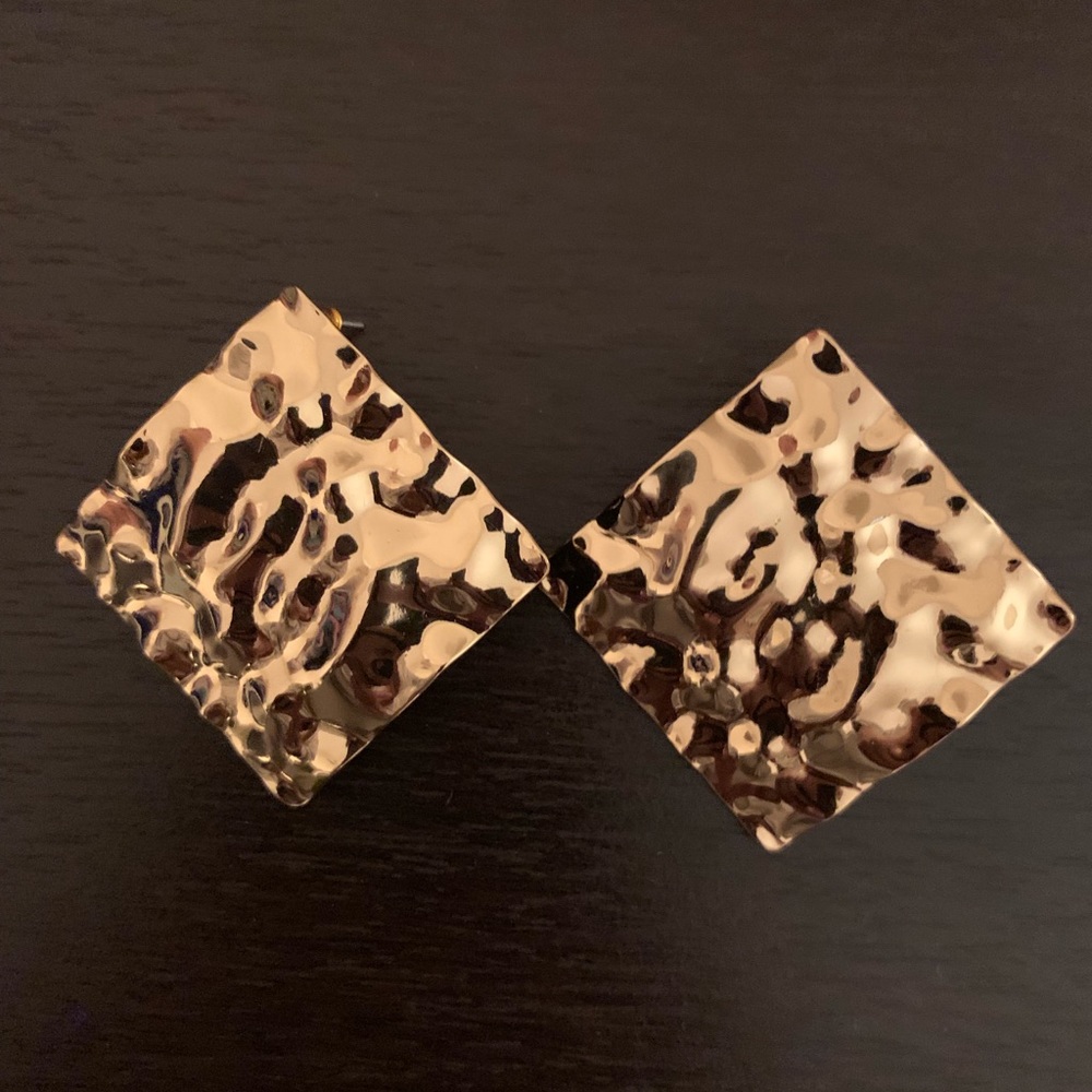 Square Dented Earrings